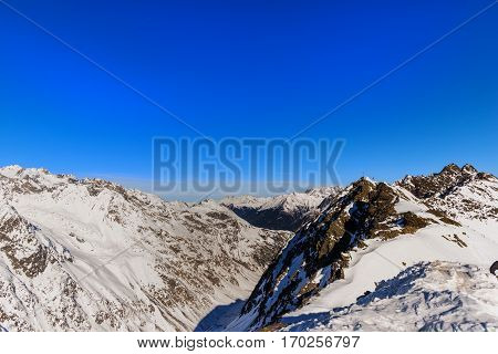Amazing winter and snow  in the forest  mountains