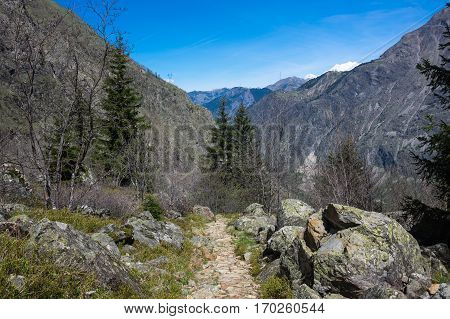 Mountains of National park Ecrins in France