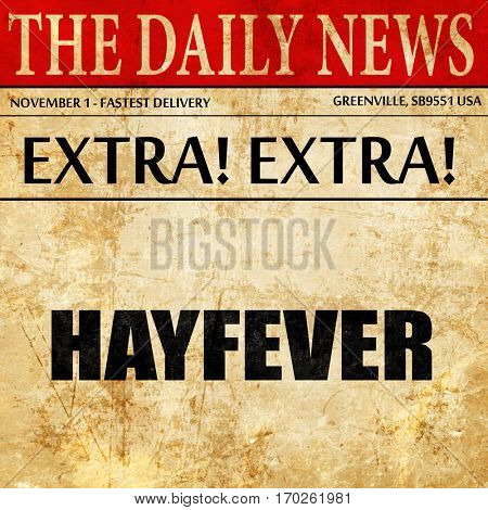 hayfever, newspaper article text