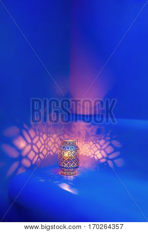 Interior of Turkish sauna, classic Turkish hammam at spa center. Spa, relaxation and resort health care center interior. 