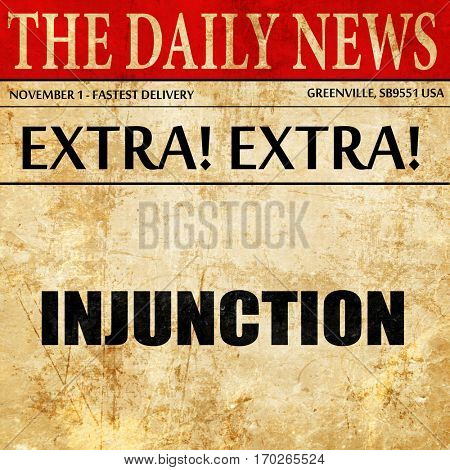 injunction, newspaper article text