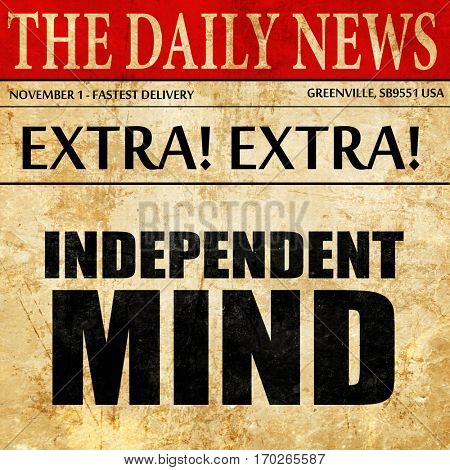 independent mind, newspaper article text