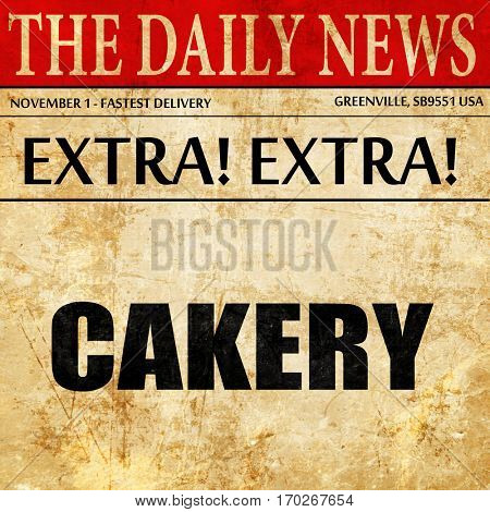 cakery, newspaper article text
