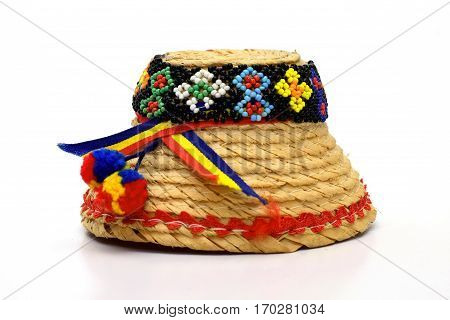 Clop Maramures Traditional hat on white background