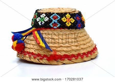 Clop Maramures Traditional hat on white background