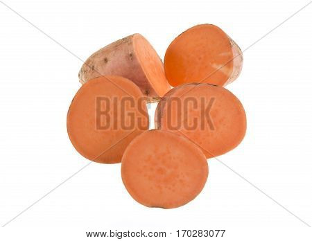 The sweet potato (Ipomoea batatas) is a large starchy sweet-tasting tuberous root vegetable