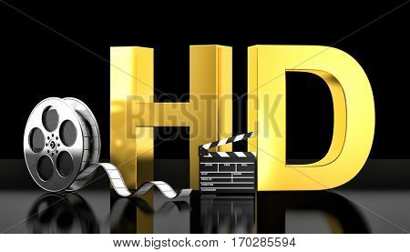 cinema hd concept 3d rendering image