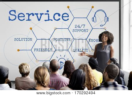 Online Service Customer Hexagon Diagram Icon