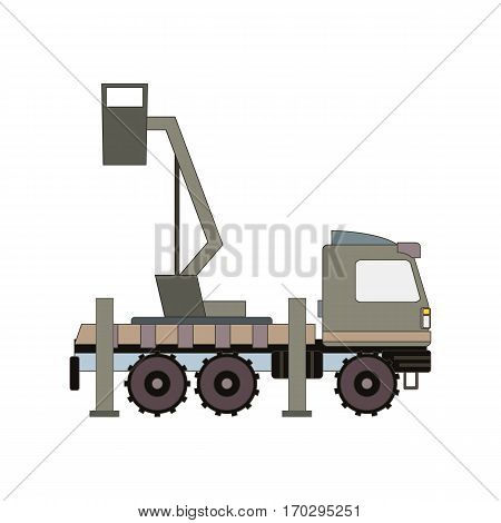 Auto crane car. Vector truck illustration eps10