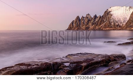 a beautiful fjord on the island Senja
