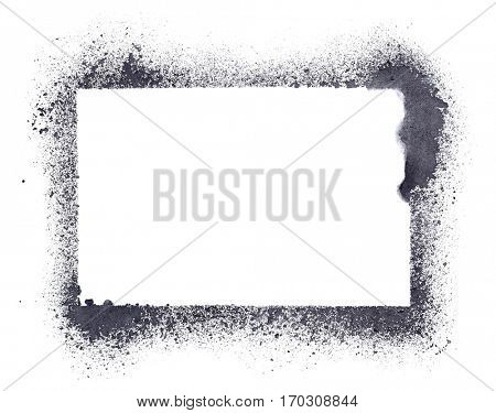 Blank grunge stencil frame - raster illustration