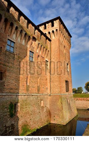 Historical city of Mantua, Mantova, on Mincio river, Italy, Castle detail