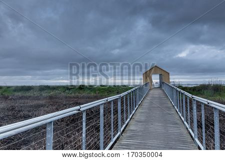 Gate To Nature. Alviso Marina County Park, Santa Clara County, California, USA.