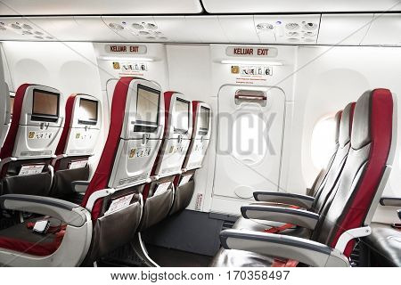 Empty Airplane Interior