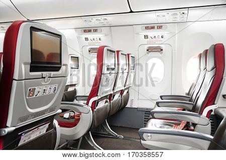 Empty Airplane Interior