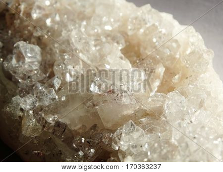 apophyllite semigem geode crystals geological mineral isolated