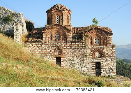 The Orthodox Church Of Holy Trinity At Kala Fortless Over Berat