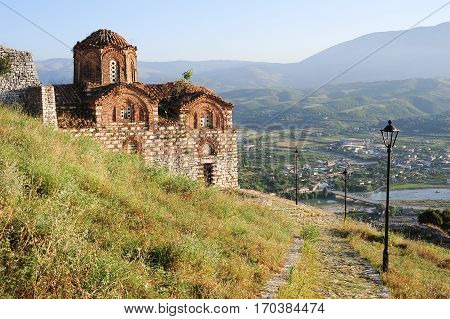 The Orthodox Church Of Holy Trinity At Kala Fortless Over Berat
