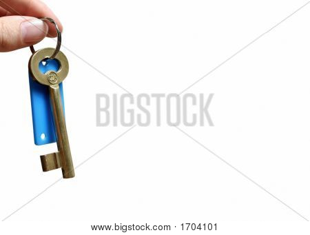 Key Over White Background