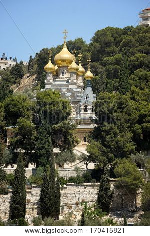 The holy places of the three religions in Israel - Kidron Valley and the Mount of Olives