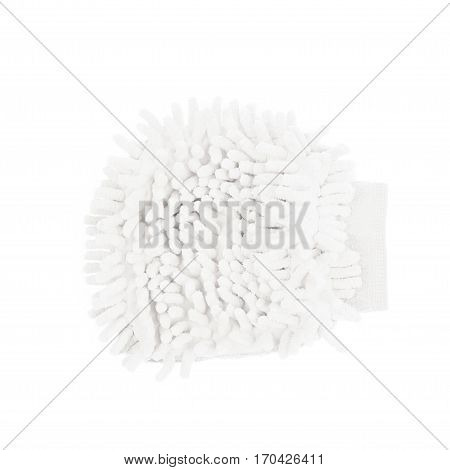 Car washing mitt glove sponge isolated over the white background