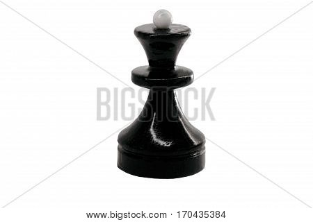 Black chees Queen isolated on white background