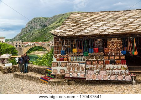 Street Market In Mostar