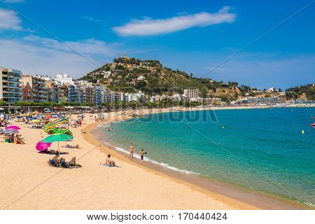 Beach In Blanes In Costa Brava