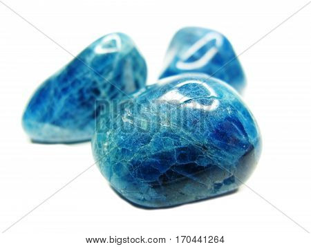 apatite blue semigem mineral stone geological mineral isolated