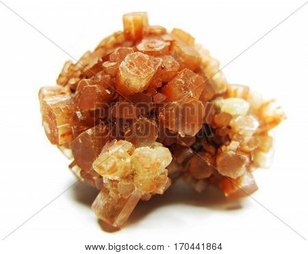 aragonite semigem geode crystals geological mineral isolated