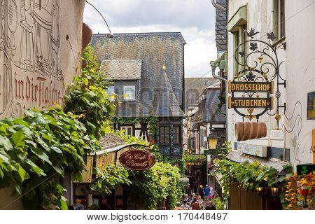 Old Architecture Of Rudesheim, Germany