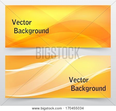 Set of colorful abstract banners with lines.