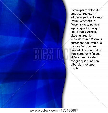 Blue abstract background with space for text. Vector