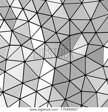 Abstract, eometric triangle silver mosaic background