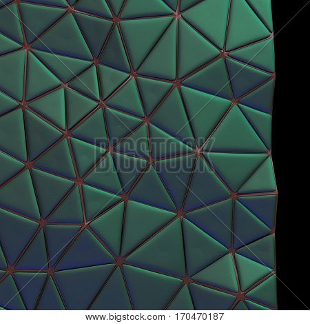 Abstract, eometric triangle green mosaic background