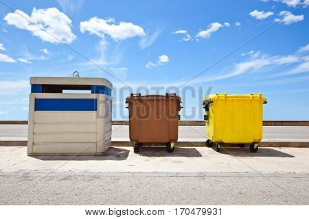 Recycling bins, Valencia Region, Spain