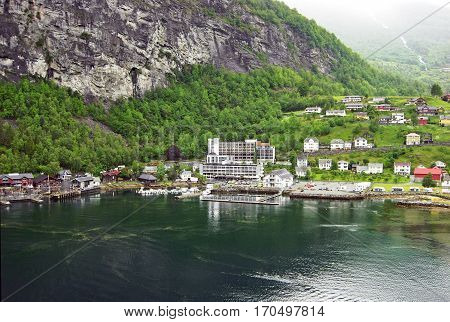 Port of Geiranger in Norway, More og Romsdal county