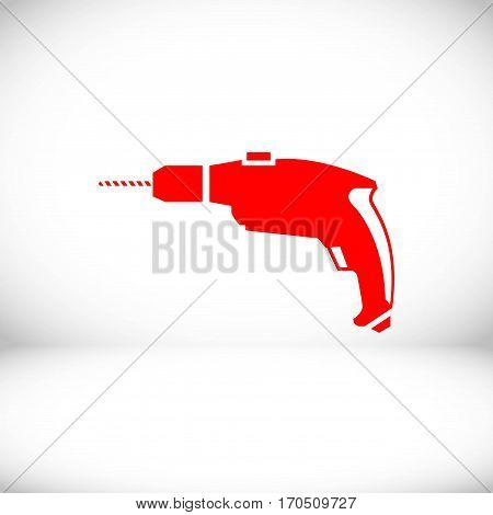 drill icon stock vector illustration flat design