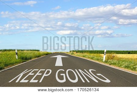 Keep Going - Business and motivation concept image