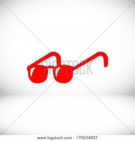 glasses icon stock vector illustration flat design