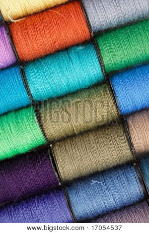 bobbins of lurex thread