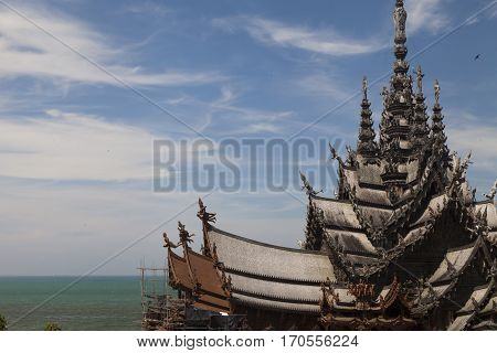 Beautiful Buddhist temple stands out for its wooden architecture