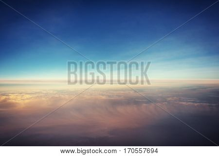 Fantastik summer landscape beautiful cumulus clouds Europe.
