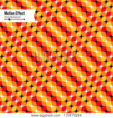 Optical Illusion. Vector 3d Art. Motion Dynamic Effect. Movement Executed In The Form. Geometric Magic Background