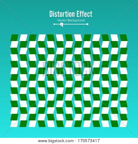 Optical Illusion. Vector 3d Art. Motion Dynamic Effect. Movement Executed In The Form. Geometric Magic Background