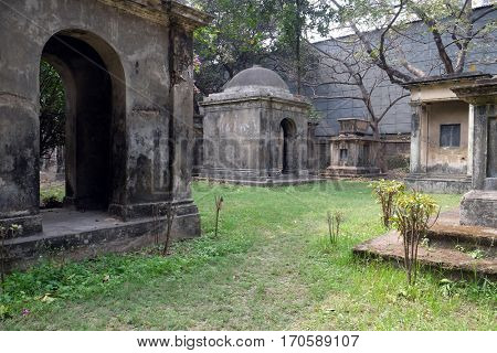 KOLKATA, INDIA - FEBRUARY 08: Kolkata Park Street Cemetery, inaugurated 1767, on February 08, 2016 in Kolkata, India.