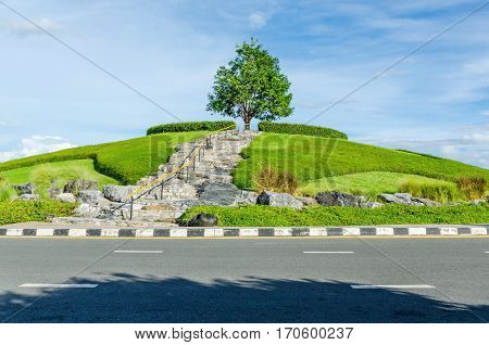 A tree at Royal Park Rajapruek(Royal Flora Park) the landmark public park in chiangmai Thailand.
