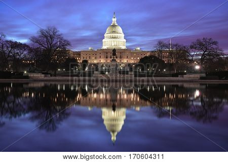 The Capitol at night - Washington DC