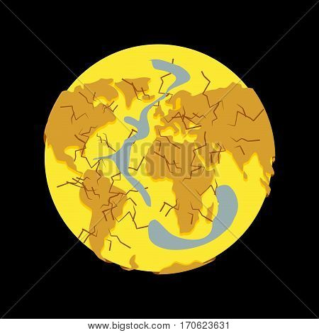 Planet Drought. Dry Ground. Natural Disasters On Earth. Desert And Waterless