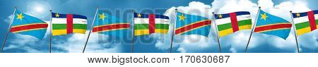 Democratic republic of the congo flag with Central African Repub